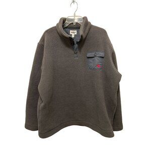 Hatley Heritage Gray 1/4 zip Fleece Fuzzy Teddy Jacket Size XLarge